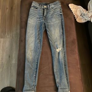 High rise skinny jeans